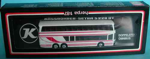 Herpa 830461 Kässbohrer Setra S 228 DT Doppelstock-Reisebus weiss/rot