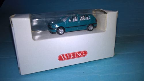 Wiking 051 VW Golf III Limousine 4-türig blautürkis in seltener OVP