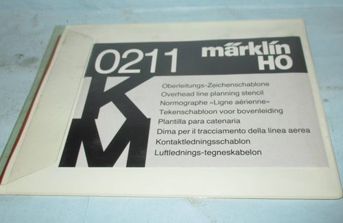 Märklin 0211 Oberleitungs-Zeichenschablone i.OVP