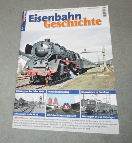 Eisenbahn Geschichte 99 - Limburg an der Lahn 1965 - Messungen an E10 Prototypen- etc .