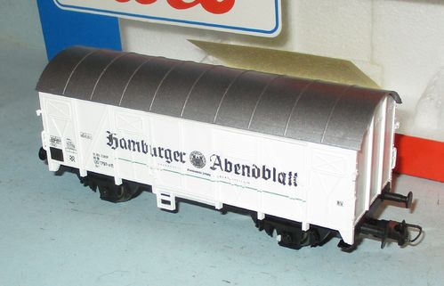 Roco 46014-01 DB gedeckter Güterwagen Gs 204 Hamburger Abendblatt Ep.4 m.KK i.OVP