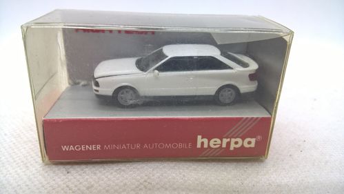 Herpa 025201 Audi 80 Coupé perlmuttweiß hightech in OVP
