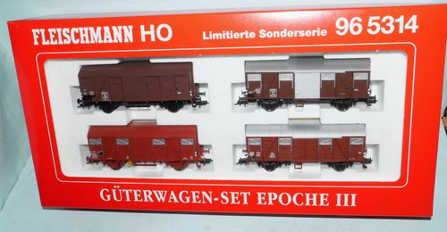 Fleischmann 96 5314 intern. Güterwagen-Set Ep.3 m.KK i.OVP